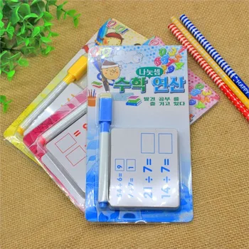 1 Комплект детских многоразовых стираемых карточек для обучения математике с ручкой, развивающие игрушки для детей, инструмент для дошкольного обучения, игры в детском саду