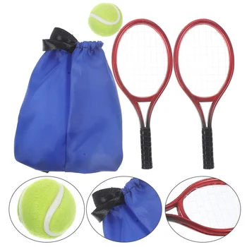 1 комплект модели теннисной ракетки, декоративная мини-теннисная ракетка, настольная теннисная ракетка Minihouse