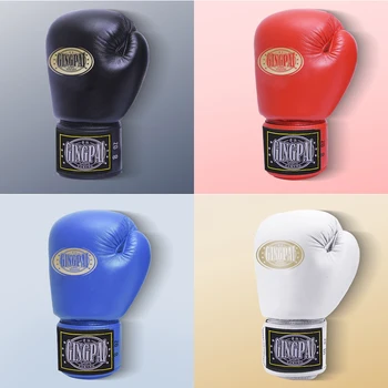 1 Пара боксерских перчаток из искусственной кожи, перчатки для борьбы ММА, кикбоксинга, каратэ, Муай Тай, Тренировочные перчатки для взрослых и детей