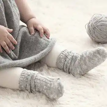 1 пара новорожденных Малышей Для Маленьких мальчиков и девочек, Мягкие противоскользящие носки, вязаные носки