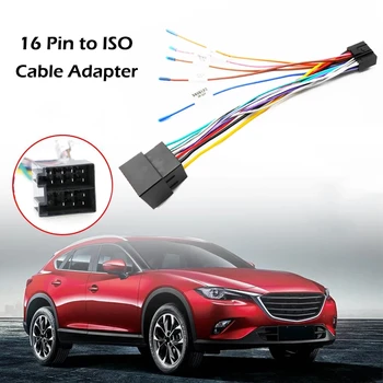 1 шт. кабельный адаптер 16Pin-ISO от штекера к штекерной розетке для автомобиля с 16-контактной розеткой, медный провод, кабель, автомобильная электроника