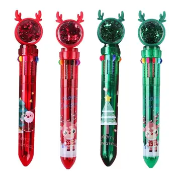 10 цветов Шариковых ручек 0,5 мм с выдвижными шариковыми ручками Xmas-Elk Ink-Прямая поставка ручек