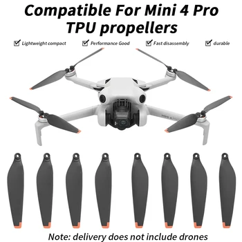 2 пары пропеллеров дрона 6030 с бесшумным шумоподавлением, Быстроразъемная замена лопасти пропеллера, совместимая с DJI Mini 4 Pro