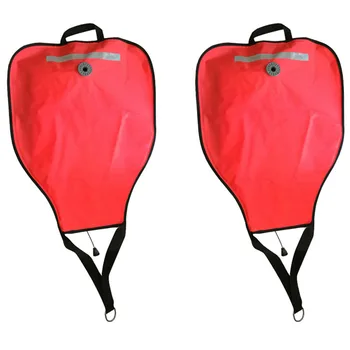 2 упаковки Водолазной подъемной сумки с предохранительным клапаном 50 фунтов Светоотражающая Спасательная подъемная сумка Снаряжение для подводного плавания