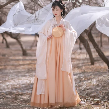 2023 Китайский Традиционный костюм Ханьфу Косплей Принцесса Древней Династии Хань Женское Сценическое шоу Платье Комплект одежды для китайских народных танцев
