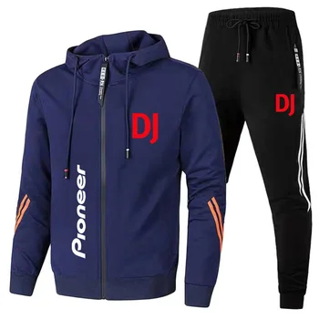 2023 Мужской комплект спортивной одежды Pioneer Pro DJ, осенняя спортивная одежда, мужская куртка из двух предметов, спортивная одежда, мужская спортивная одежда