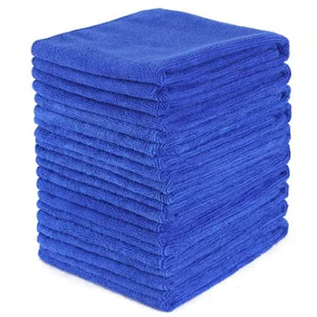 20шт Впитывающее полотенце из микрофибры для ухода за автомобилем Домашняя кухонная мойка Чистая ткань для мытья синий