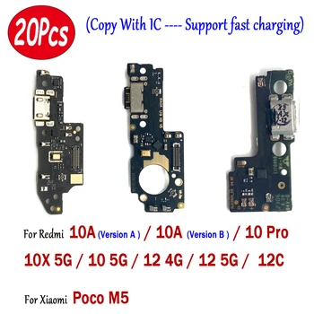 20шт, Протестированное USB Зарядное Устройство Порт Зарядки Разъем Док-станции Плата Микрофона Для Xiaomi Poco M5 Redmi 10X 10 5G 10 Pro 12 4G 12C 10A