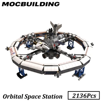 2136шт Модель строительного блока Орбитальной космической станции MOC DIY Brick Рождественский Подарок, Строительная игрушка в подарок