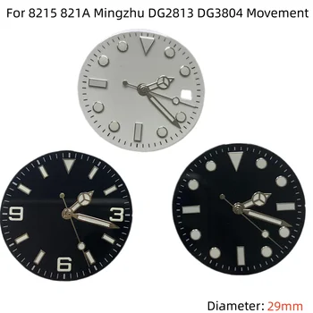 29-миллиметровый циферблат креативных светящихся ручных часов для 8215 821A Mingzhu DG2813 DG3804 с автоматическим часовым механизмом