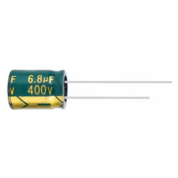 30 шт./лот Высокочастотный низкоомный алюминиевый электролитический конденсатор 400V 6.8мкФ размером 10*13 мм 20%