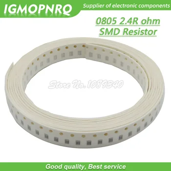 300шт 0805 SMD резистор 2,4 Ом чип-резистор 1/8 Вт 2,4 R 2R4 Ом 0805-2.4R