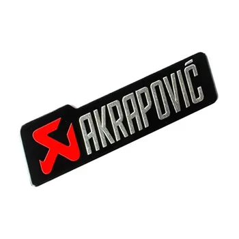 3D алюминиевые наклейки для мотоциклов, наклейка для Akrapovic, глушитель выхлопа, Украшение для автомобиля, Значок, Эмблема, наклейки на бампер, Маркировка