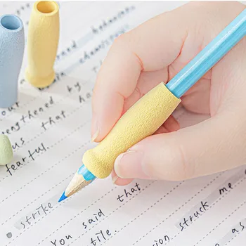 5 шт. /компл. Однотонный держатель для карандашей, мягкий на ощупь почерк, детский держатель для карандашей, креативный держатель для ручки, простая обложка для ручки