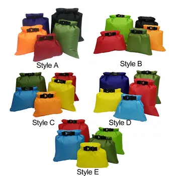 5 шт. сухой мешок, набор водонепроницаемых сумок с пряжкой, открывающийся, портативный, многоцелевой, прочный, разных размеров для сноубординга, дрифтинга на лодках