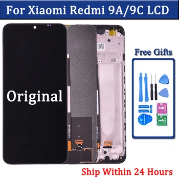 6,53 дюйма Оригинал для Xiaomi Redmi 9A дисплей ЖК-дисплей Сенсорный экран дигитайзер для Redmi 9C ЖК-дисплей Запасные части телефона в сборе