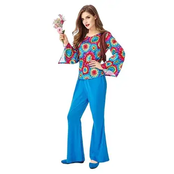 60-е 70-е ретро-костюм для косплея в стиле хиппи, ночная лихорадка, одежда для диско-шаров в стиле фанк