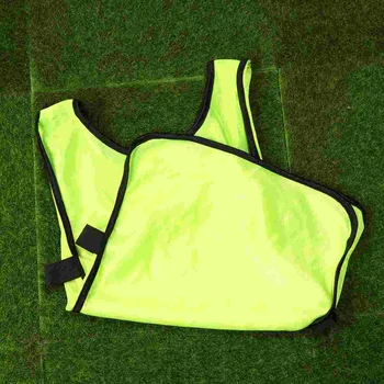6шт Флуоресцентный Зеленый футбольный жилет для детей, дышащий тренировочный жилет для Пинни, одежда для футбольных тренировок, одежда для ребенка
