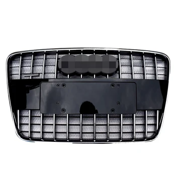 ABS Хром + черная передняя решетка для Audis Q7 SQ7 Высококачественные автомобильные аксессуары Решетка для Audis Q7 2005-2015