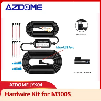 AZDOME JYX04 Автомобильный Видеорегистратор HardWire Kit Для M300S С защитой от низкого Напряжения Micro USB Порт ACC Кабель Питания 12V-24V in 5V3A Out