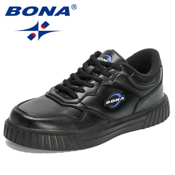 BONA 2023, Новая Дизайнерская Повседневная обувь на платформе, Мужские Легкие Кроссовки, Брендовая Удобная Обувь для ходьбы на плоской подошве, Удобная обувь для отдыха