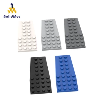 BuildMoc 10ШТ Собирает Частицы 14181 4x9 Клиновидная Пластина 2413 Кирпичей Строительные Блоки Сменная Высокотехнологичная Деталь Игрушки Для Детей