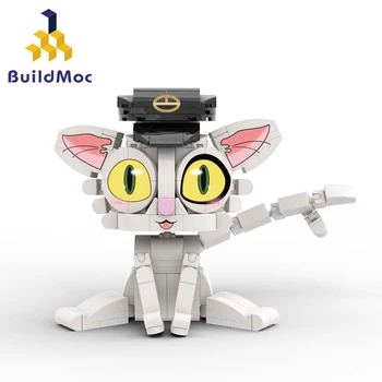 BuildMoc Аниме Сериал Daijin Cat Набор Строительных Блоков Для Suzumed Munakata Souta Стул Кирпичи Игрушки Для Детей Подарок На День Рождения