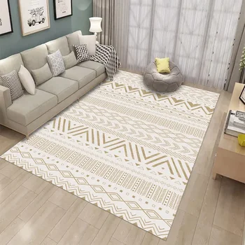 CC1389-549-Серый прикроватный коврик для детской игры, Белое украшение дома