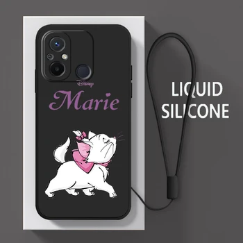 Disney Marie Cat Cute Для Xiaomi Redmi 12 12C 11 Prime A1 10 10X 9 9A 9T 8 8A 7 6 Pro 4G 5G Жидкая Веревка Мягкий Чехол Для Телефона