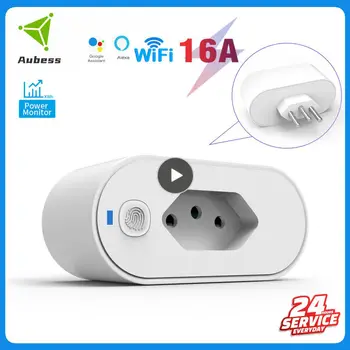 eWeLink WiFi 16A Smart Plug Розетка бразильского стандарта с монитором питания Разъем домашней автоматизации Голосовое управление для Google Home Alexa