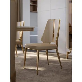 HH183 кожаное обеденное кресло современный минималистичный ресторанный стул с домашней спинкой дизайнерский письменный стол и стул