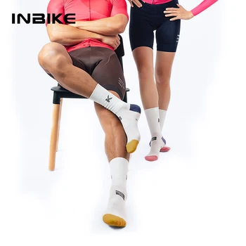 INBIKE Мужские Велосипедные Носки Профессиональные Компрессионные Спортивные Носки Велосипедные Чулки Мужские Нескользящие Футбольные Носки Спортивные Носки Для Бега