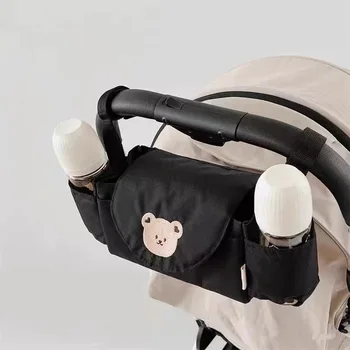 INS Сумка для беременных для кормления ребенка, сумка для бутылочек с вышивкой медведя, сумка для коляски, органайзер, портативная дорожная сумка для хранения подгузников 기저귀가방