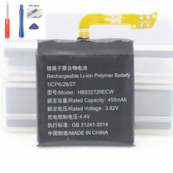 ISUNOO 3,82 В 455 мАч HB532729ECW Аккумуляторы Для huawei GT2 GT 2 46 мм smartwatch Батарея С Инструментами