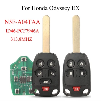jingyuqin 5/6 Кнопка 313,8 МГц ID46 Чип Auto Keys Управление Дистанционным Автомобильным Ключом Для Honda Odyssey EX 2011-2014 N5F-A04TAA