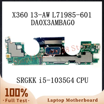 L71985-601 L71985-501 L71985-001 С процессором SRGKK i5-1035G4 Для HP X360 13-AW Материнская плата Ноутбука DA0X3AMBAG0 100% Протестирована