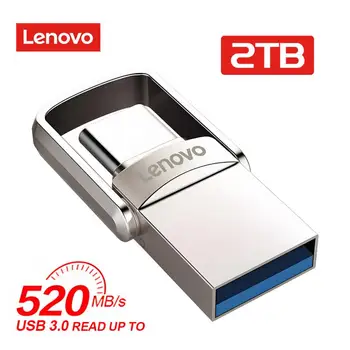 Lenovo 2 В 1 OTG USB Флэш-Накопитель Для Телефона/xbox One Поворотная Usb-память 2 тб 128 ГБ 256 ГБ 512 ГБ 1 ТБ Флеш-Накопитель Бесплатная Доставка