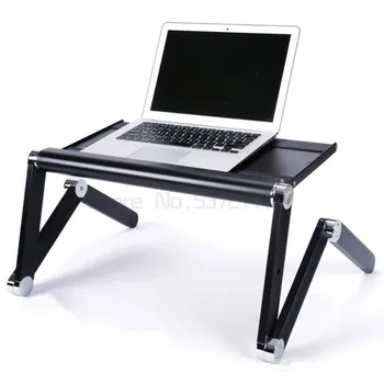 Mini escritorio mágico portátil con ratón, mesa de portátil cambiable creativa para sofá/cama/viaje al aire libre, aleaciónCD