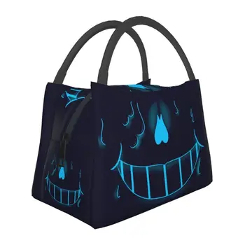 Nightmare Sans, изолированная сумка для ланча для пикника на открытом воздухе, видеоигра Undertale, термоохладитель, коробка для бенто, женская