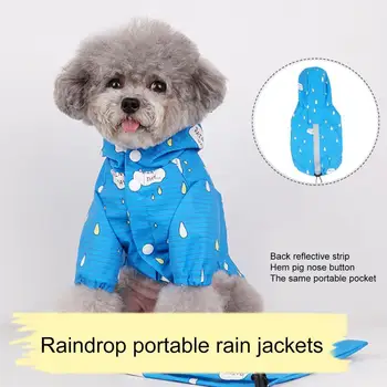 Pet Dog Raincoat Two-legged Reflective Waterproof Pet Coat for Dogs Rain Jacket Pet Raincoat capa de chuva дождевик для собак