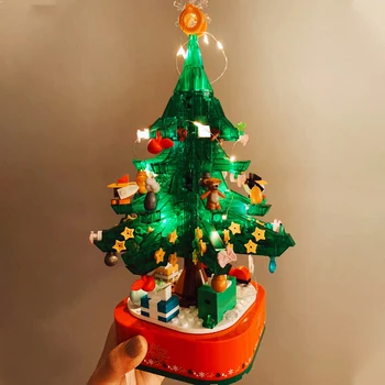 SEMBO Block Рождественская елка с музыкальной шкатулкой, набор строительных блоков Classic Christmas Gift MOC Children Toys 601097