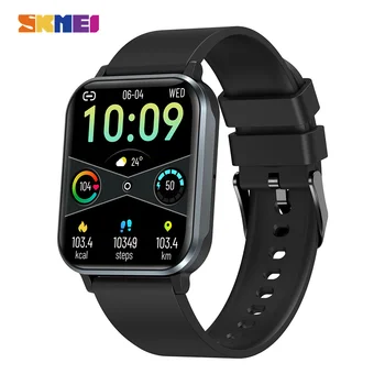 SKMEI 1,83-дюймовые смарт-часы с полным сенсорным управлением по Bluetooth для измерения температуры, шагомер, умные часы для Android ios
