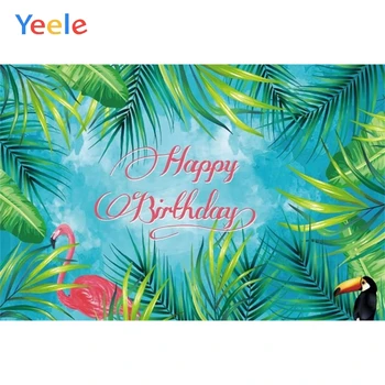 Yeele Flamingo Party Тропические Листья Фотосессия на День Рождения Фотофоны На Заказ Фотографические Фоны для Фотостудии