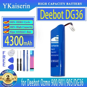 YKaiserin Аккумулятор 4300 мАч для Ecovacs Deebot Ozmo 900/901/905/920/930/937 DG36 DG70 DG3G Bateria