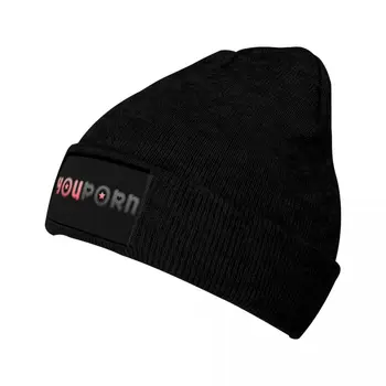 Youporns Шапочки-бини с модным логотипом, шапки-капоты для взрослых, повседневная уличная Вязаная шапка, Весенние Графические Термоэластичные шапочки