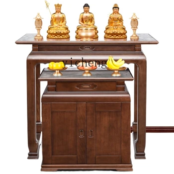 YY Каменная плита, молитвенный алтарный столик, Ниша Будды из дерева Чжуоши в китайском стиле, Современный свет, роскошь