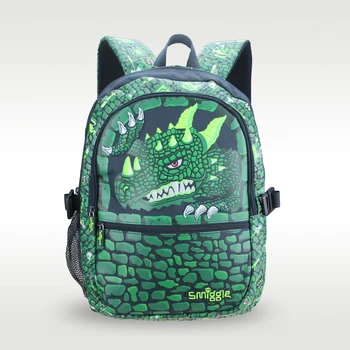 Австралия, хит продаж, детская школьная сумка Smiggle, рюкзак для мальчиков, классный зеленый, оригинальные принадлежности dragon, канцелярские принадлежности