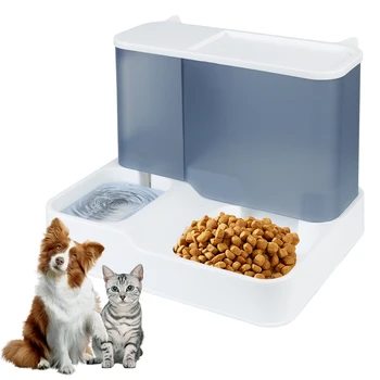 Автоматическая кормушка для домашних животных 2 в 1, миска для питья большой емкости, поилка для котенка, щенка, Герметичная миска для корма для собак, кошек, товары для домашних животных