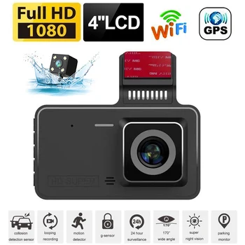 Автомобильный видеорегистратор WiFi Dash Cam Full HD 1080P, привод камеры автомобиля, Видеомагнитофон, Черный ящик, Авторегистратор, GPS, Автомобильные аксессуары, Регистратор
