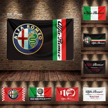 Автомобильный Флаг Alfa Romeo размером 3x5 Футов С Принтом из Полиэстера - Автомобильные Флаги для Декора